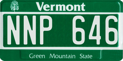 VT license plate NNP646