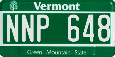 VT license plate NNP648