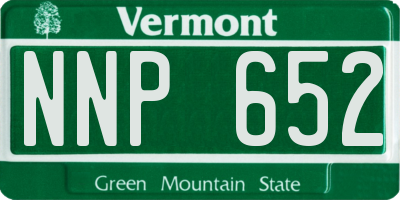 VT license plate NNP652