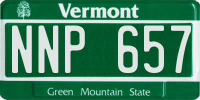 VT license plate NNP657