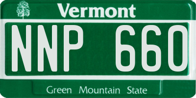 VT license plate NNP660