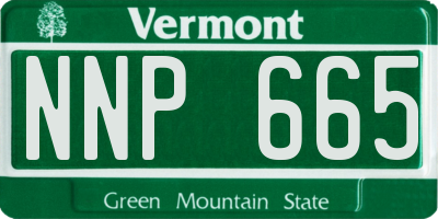 VT license plate NNP665