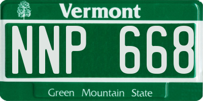 VT license plate NNP668