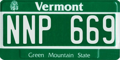 VT license plate NNP669