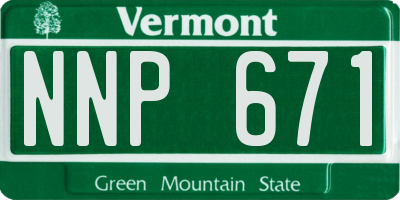 VT license plate NNP671