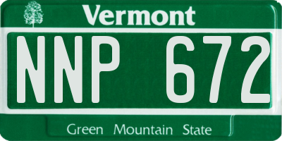 VT license plate NNP672