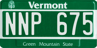 VT license plate NNP675