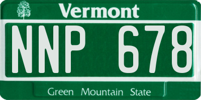 VT license plate NNP678