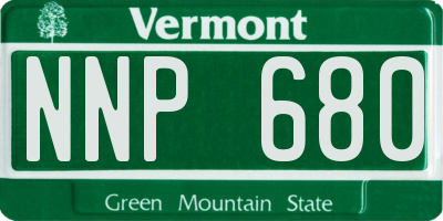 VT license plate NNP680
