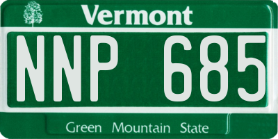 VT license plate NNP685