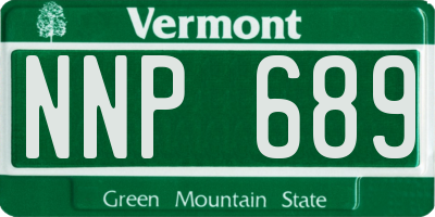 VT license plate NNP689