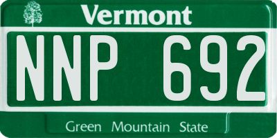 VT license plate NNP692