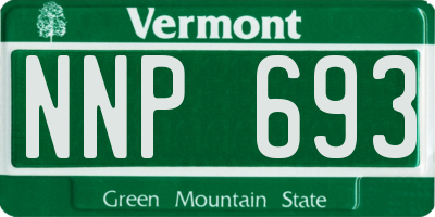 VT license plate NNP693