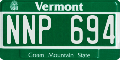 VT license plate NNP694
