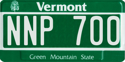 VT license plate NNP700