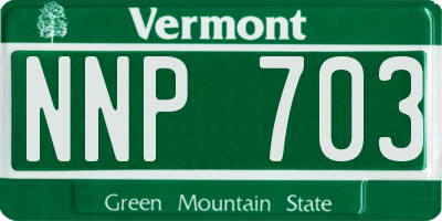 VT license plate NNP703