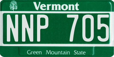 VT license plate NNP705