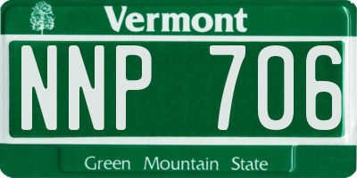 VT license plate NNP706