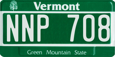 VT license plate NNP708