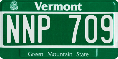 VT license plate NNP709