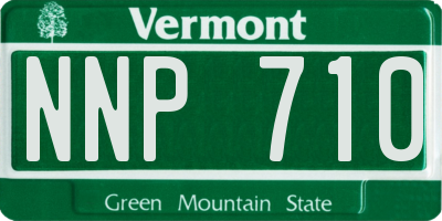 VT license plate NNP710