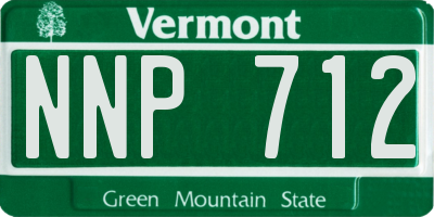 VT license plate NNP712