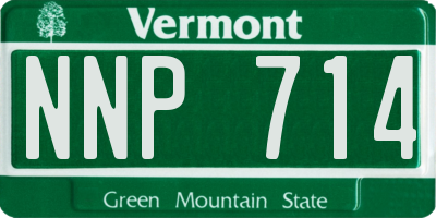 VT license plate NNP714