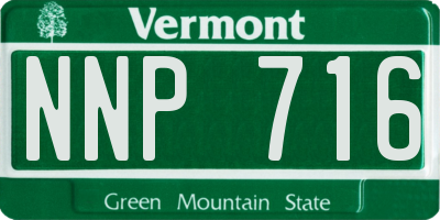 VT license plate NNP716