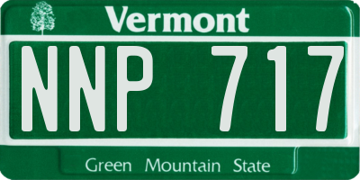 VT license plate NNP717