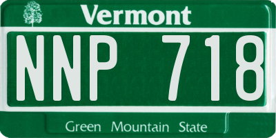 VT license plate NNP718