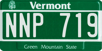 VT license plate NNP719