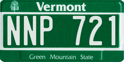 VT license plate NNP721