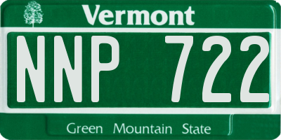 VT license plate NNP722