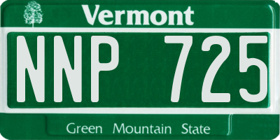 VT license plate NNP725