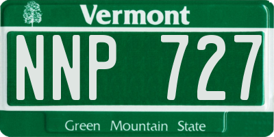 VT license plate NNP727