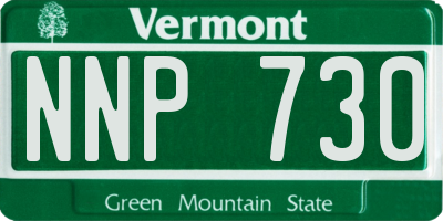 VT license plate NNP730