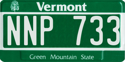 VT license plate NNP733