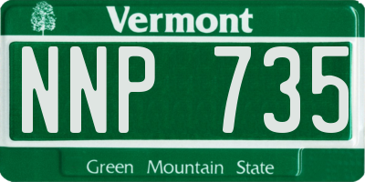 VT license plate NNP735