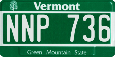 VT license plate NNP736
