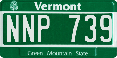 VT license plate NNP739