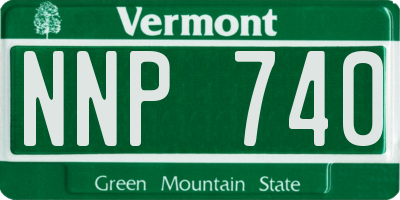 VT license plate NNP740