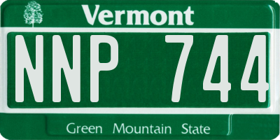 VT license plate NNP744