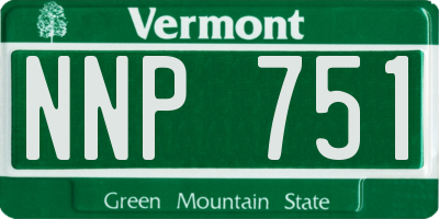 VT license plate NNP751