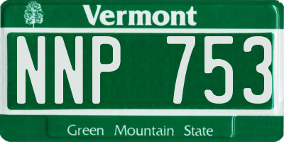 VT license plate NNP753