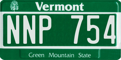 VT license plate NNP754