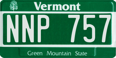 VT license plate NNP757