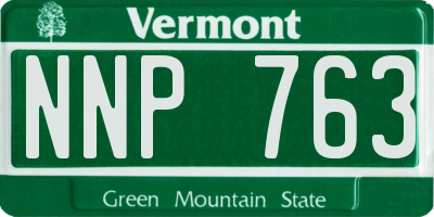 VT license plate NNP763
