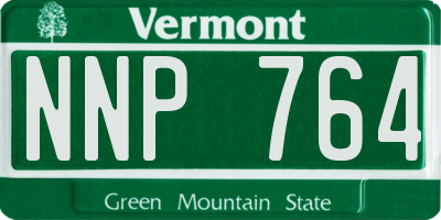 VT license plate NNP764