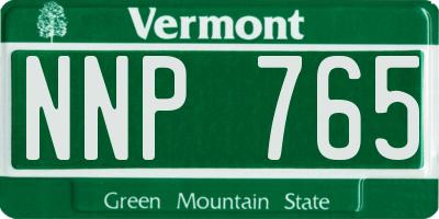 VT license plate NNP765