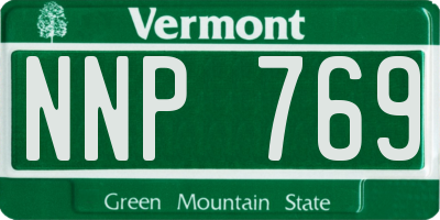 VT license plate NNP769